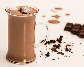 gourmet hot chocolate and chocolate bar