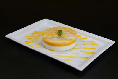 lemon cake art on a plate