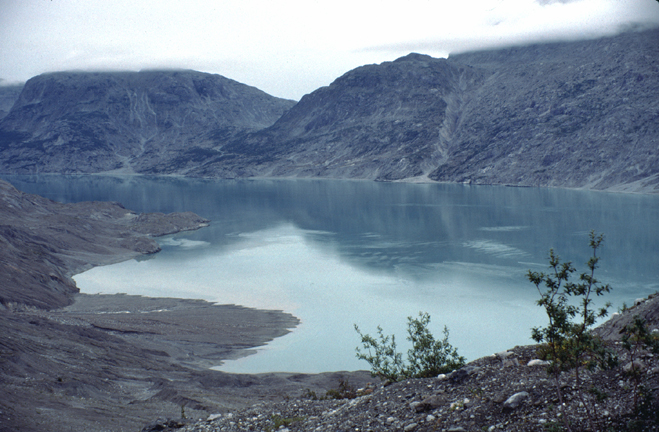 looking back at ocean inlet from Muir glacier