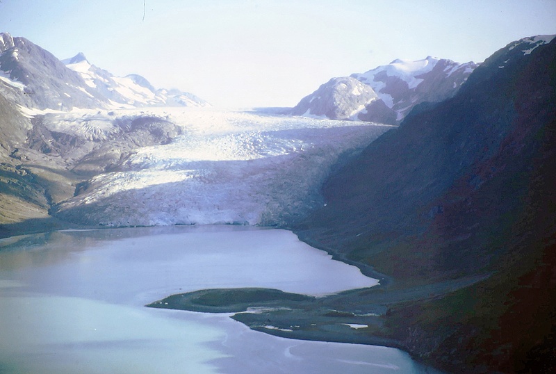 aerial of Reid Glacier alaska