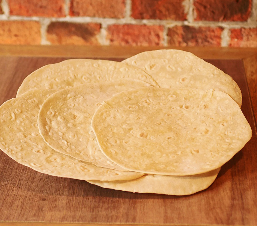 home made tortillas on plate