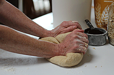 kneading bread picture